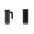 Stainless Steel Travel Mug with Handle and Leak-Proof Lid R5653