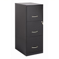 3 Drawer Black Metal Filing Cabinet Y77096