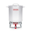 40 Quart Stainless Steel Stock Pot + 12" Stainless Steel Single Propane Stove C809