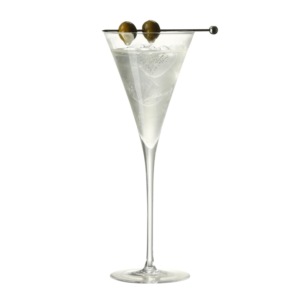 Clear Hand Blown 4 oz Martini Glasses Set of 6 N37774