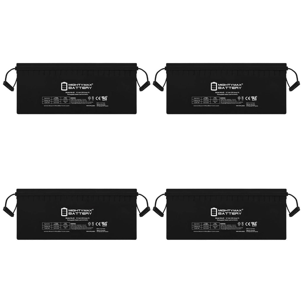 12V 200 Amps Sealed Lead-Acid Battery 4 Pack Z3792