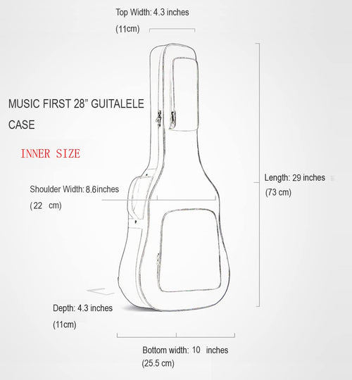 0.6" Thick Padded Guitalele Guitar Case & Bag E49884
