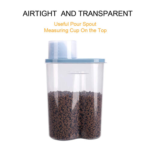 2 Pack 2lb/2.5L Pet Food Storage Container with Measuring Cup J272