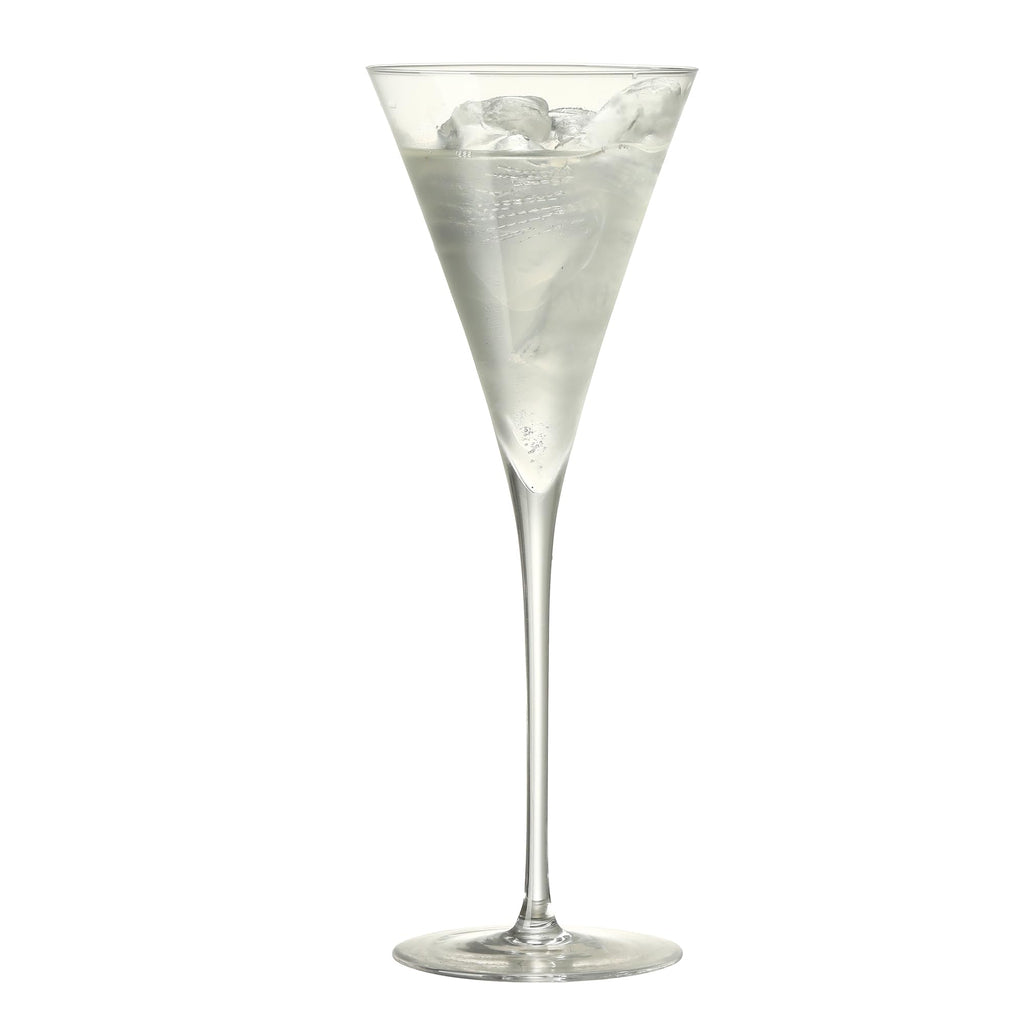 Clear Hand Blown 4 oz Martini Glasses Set of 6 N37774