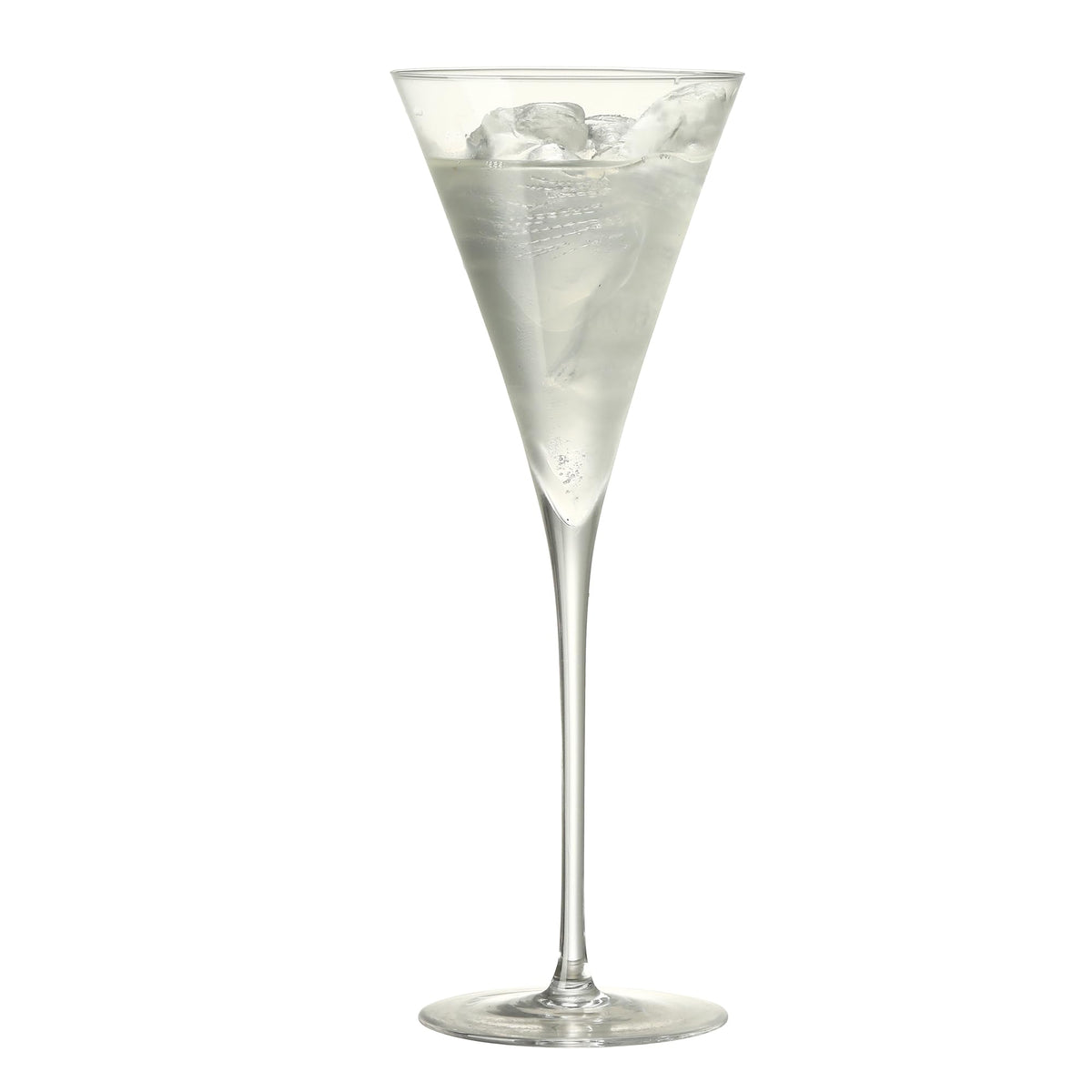 Clear Hand Blown 4 oz Martini Glasses Set of 6 N37774