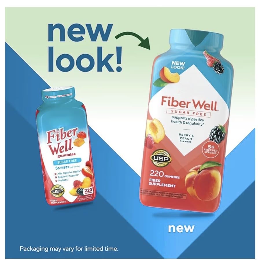 Sugar Free Fiber Gummies with Prebiotic 220 Count Q589