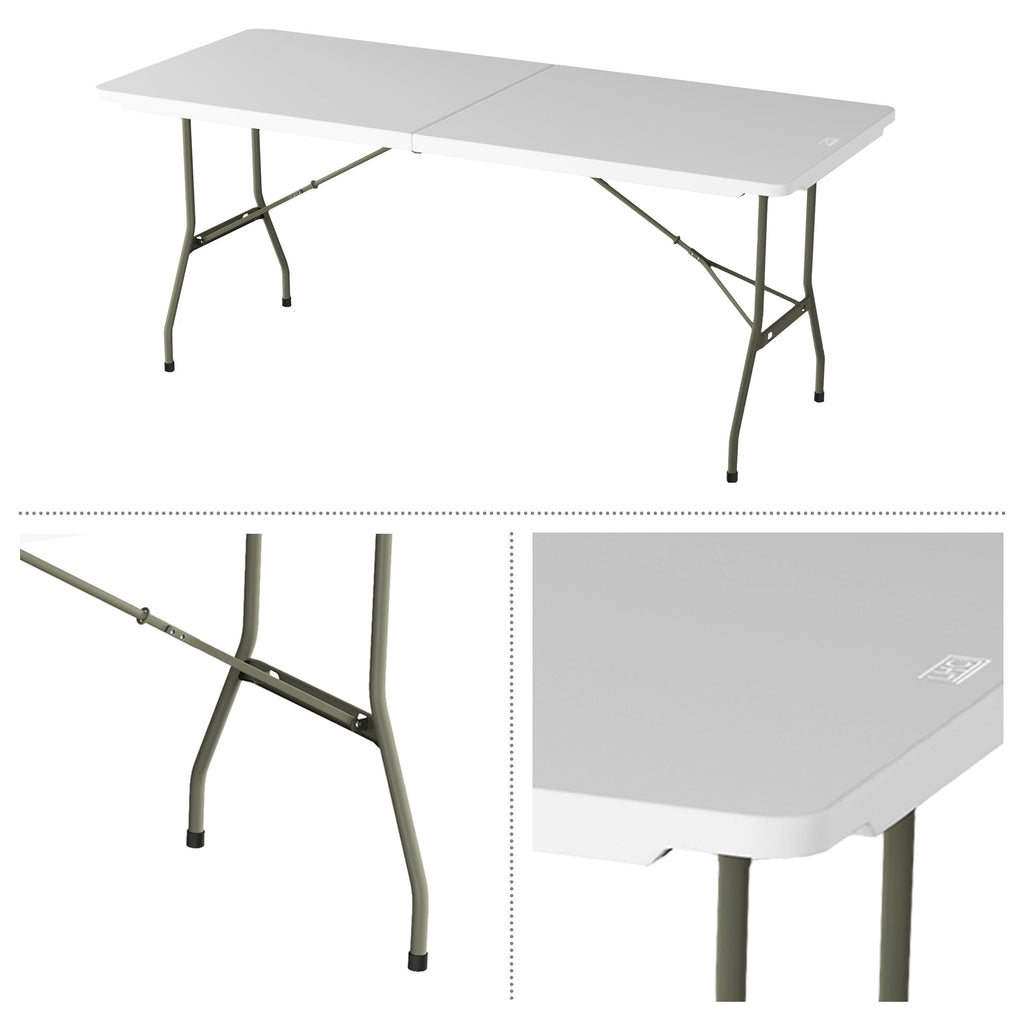 White 6ft Portable Folding Table N5304
