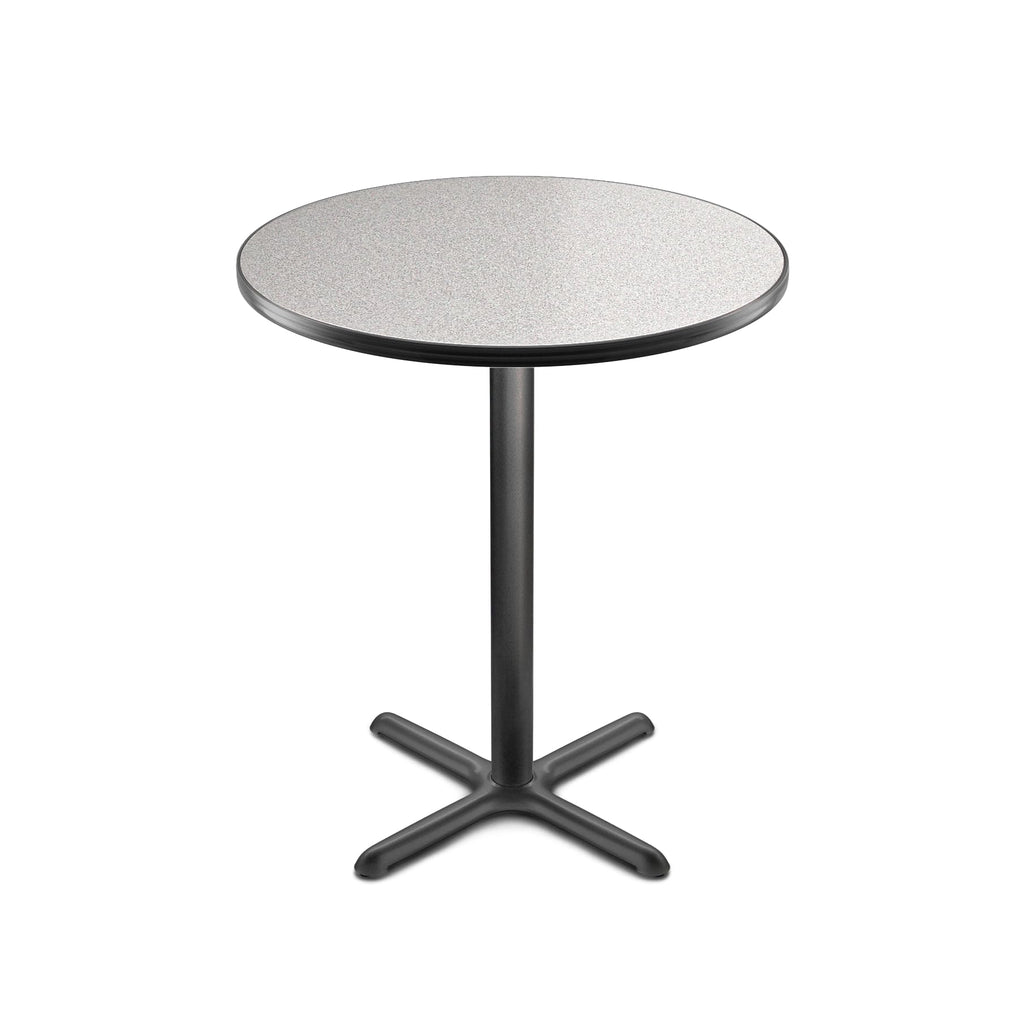 Round 36 in Diameter 42 in Bar Height Black Frame Gray Laminate Cafe Table Z8034