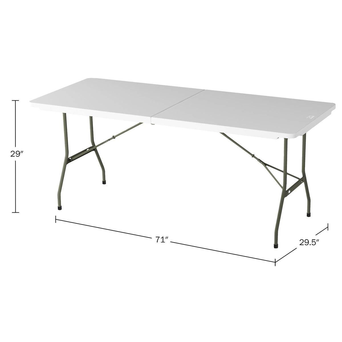 White 6ft Portable Folding Table N5304