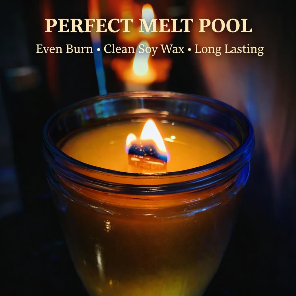 Leather & Whiskey Scented 16 oz Soy Wax Candle O9369