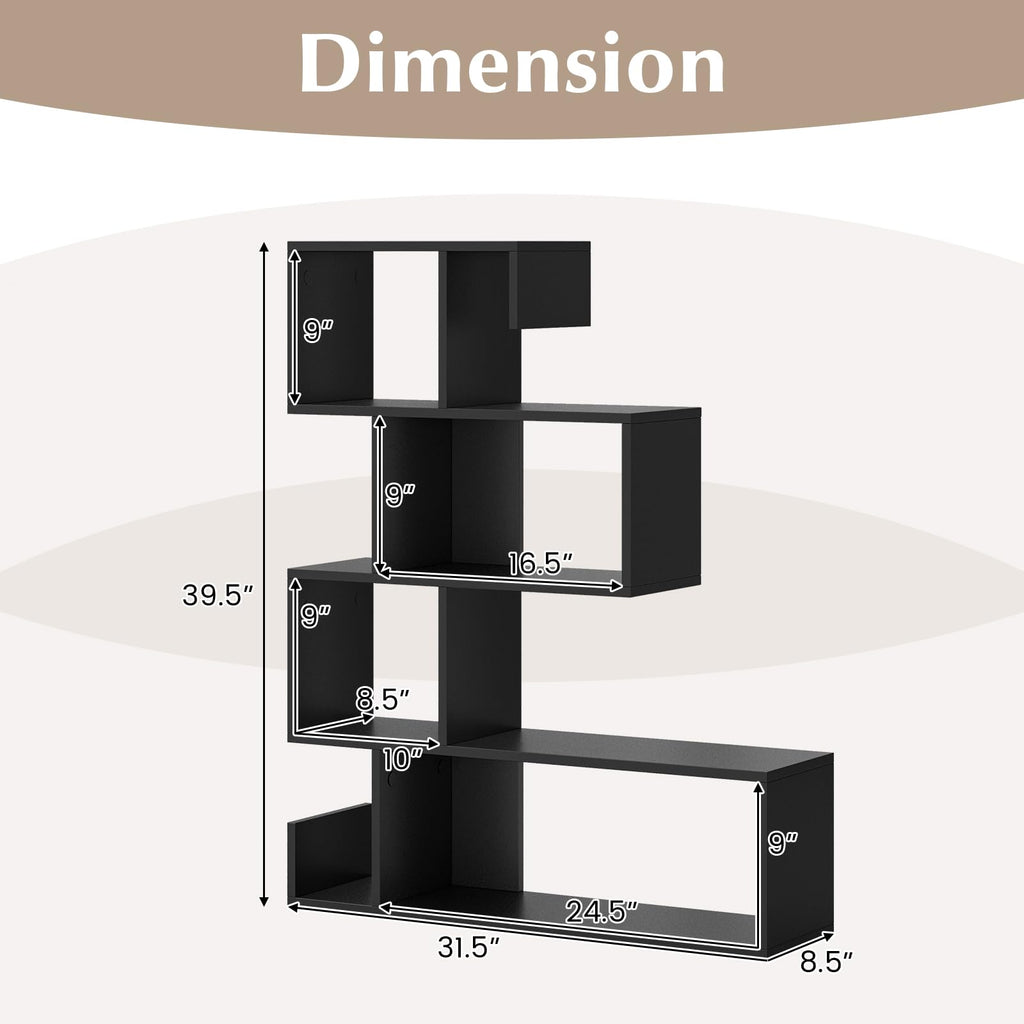 5-Tier Geometric Bookshelf E714229