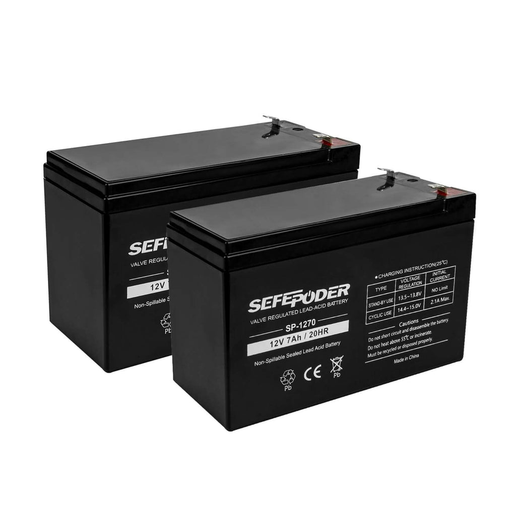 12 Volt 7ah Rechargeable Sealed Lead Acid Battery 2 Pack K56410
