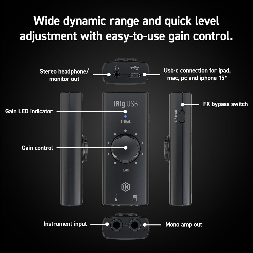 USB Guitar Audio Interface 24-bit 48 kHz C544122