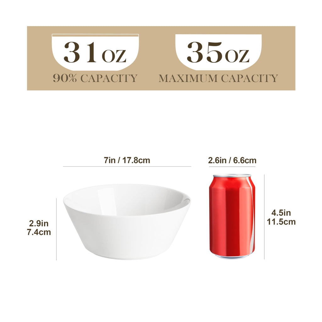 White 35 OZ Soup Bowls Set of 4 I370