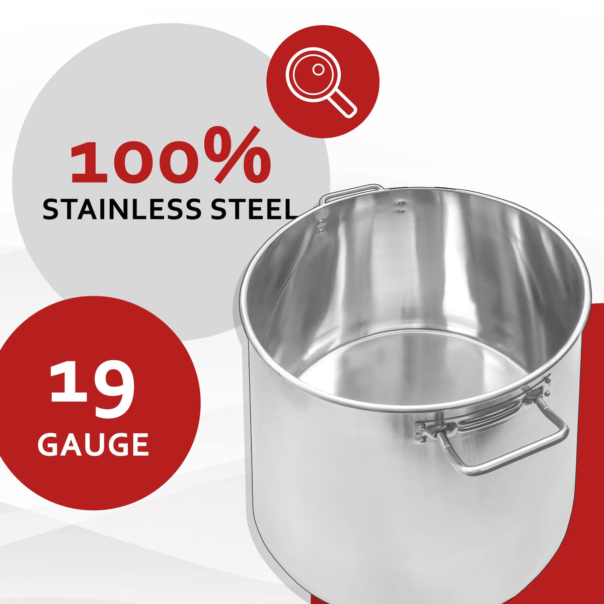 40 Quart Stainless Steel Stock Pot + 12" Stainless Steel Single Propane Stove C809
