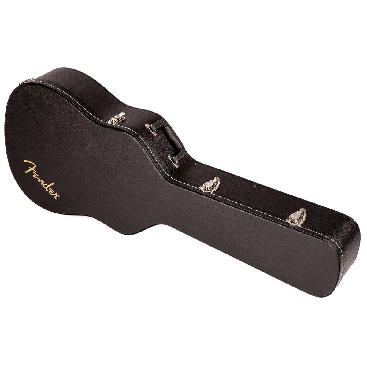 Black Flat-Top Dreadnought Acoustic Guitar Case with 1-inch Foam Padding D460757