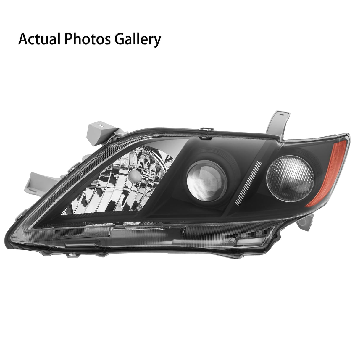 2PCS Black Housing Clear Lens Headlight Assembly Set A470