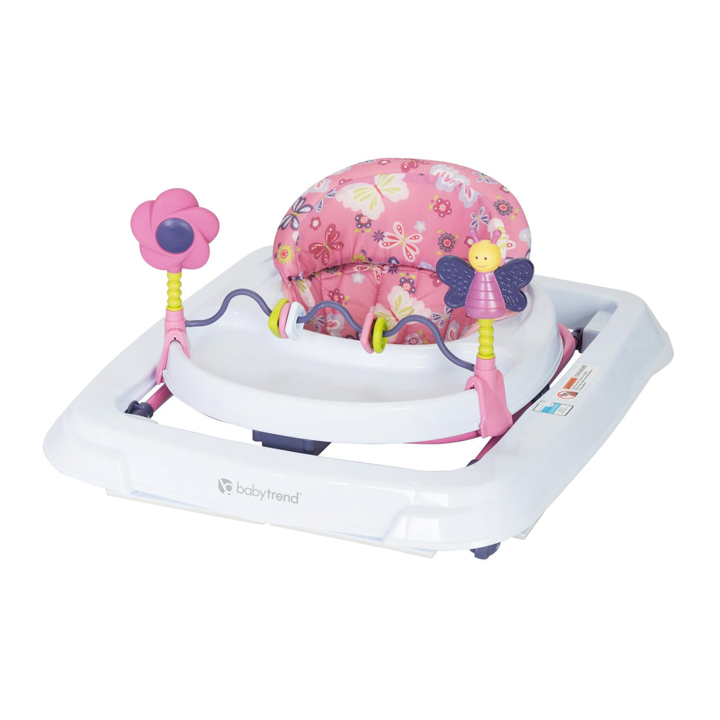 Activity Walker with Toy Bar, Front Wheels, Tray, Adjustable Height and Fold Frame J668074