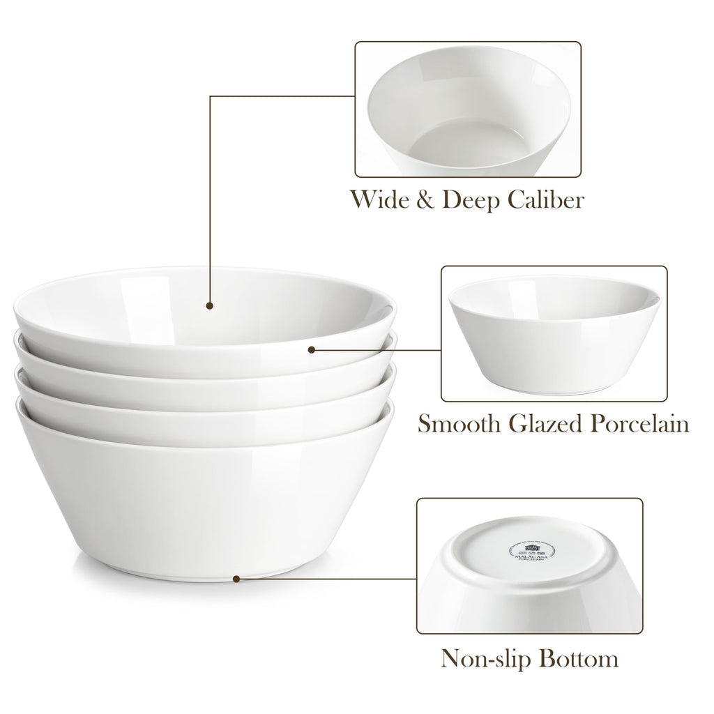 White 35 OZ Soup Bowls Set of 4 I370