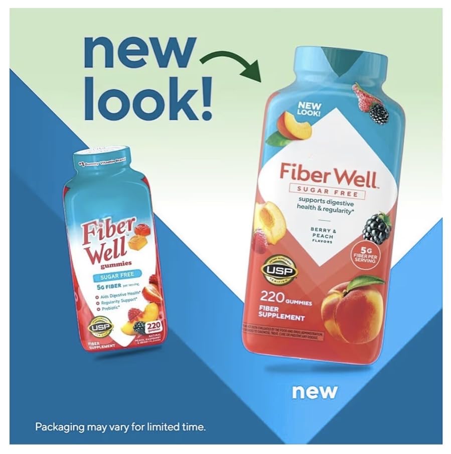 Sugar Free Fiber Gummies with Prebiotic 220 Count Q589