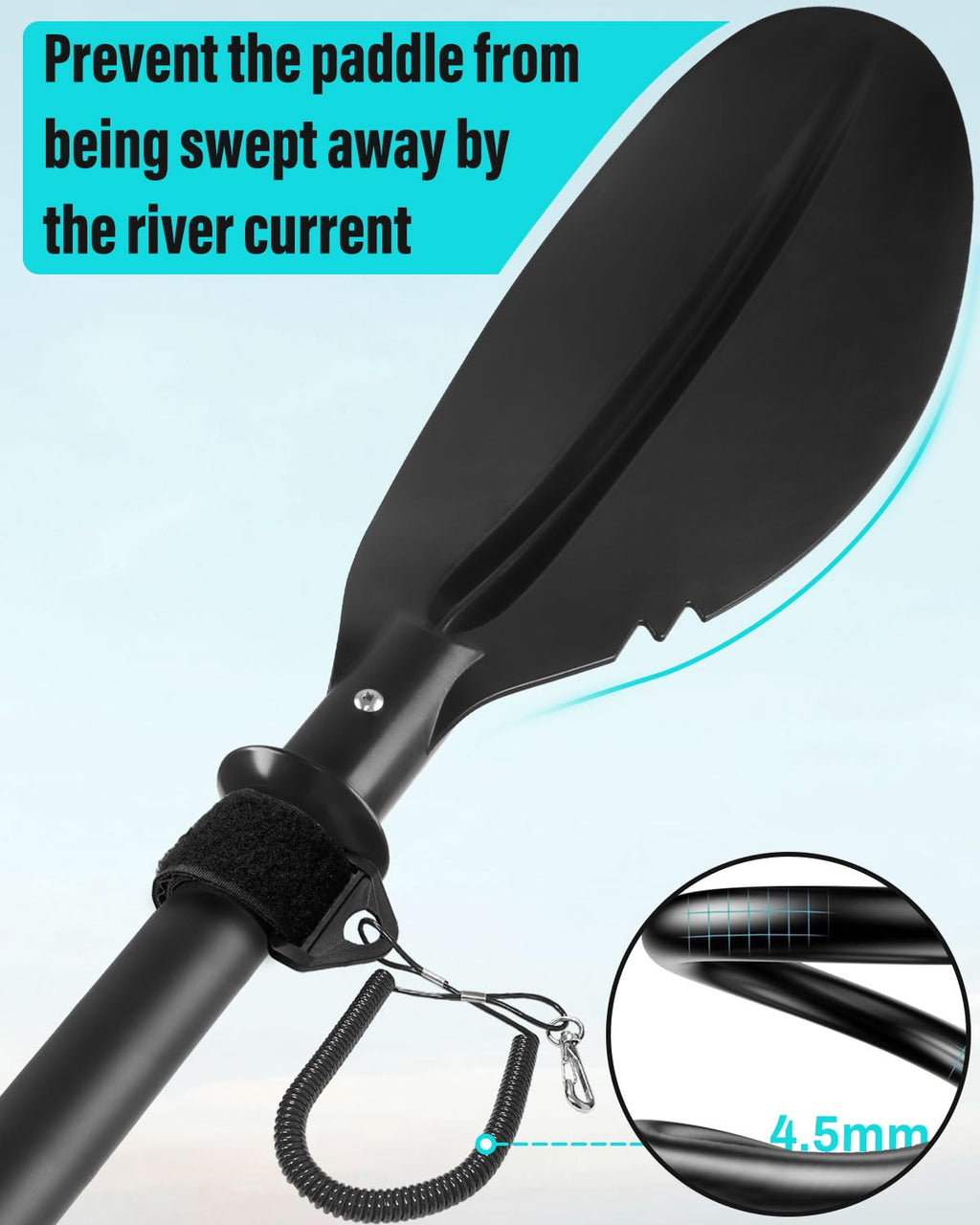 Kayak Paddles with Paddle Leash, 70in-97in Lightweight Paddling Blades C8102