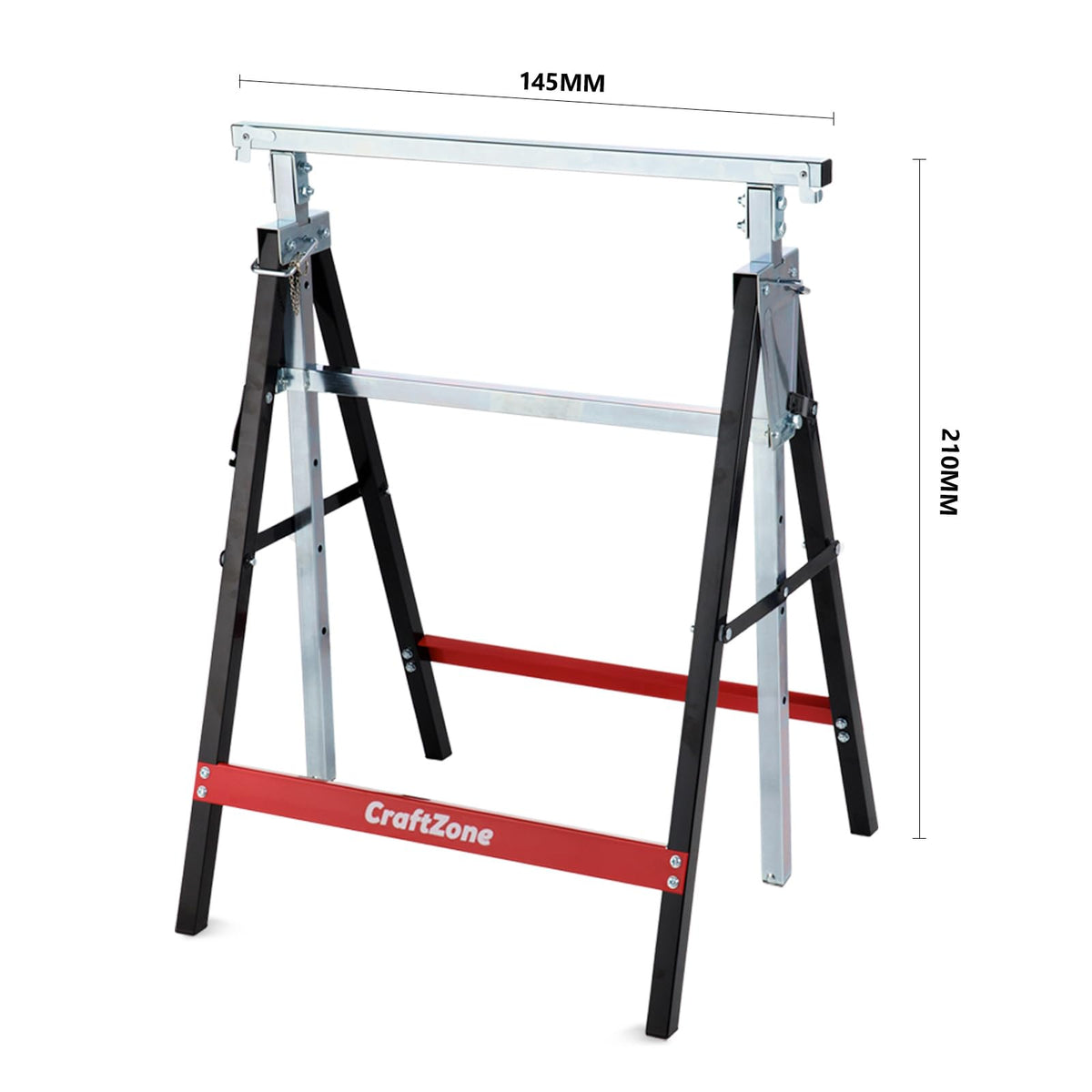 Folding Saw Horses 2 Pack Adjustable Height Non-Slip Feet A970534