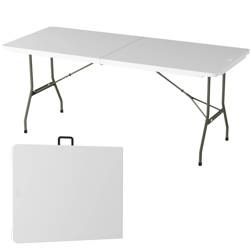 White 6ft Portable Folding Table N5304