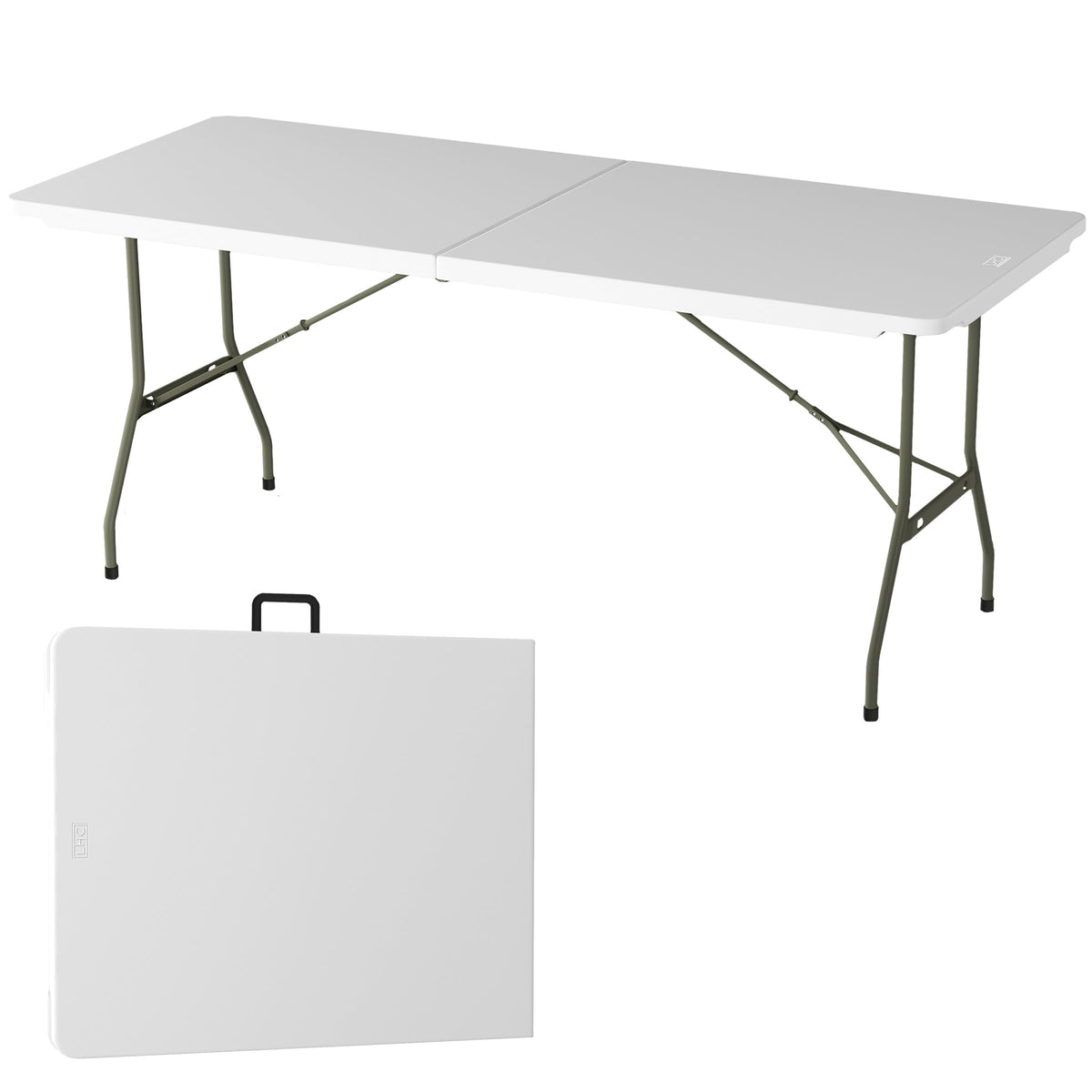 White 6ft Portable Folding Table N5304