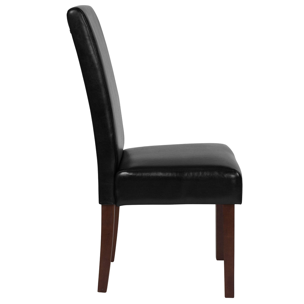 Black Faux Leather Parsons Chair 6-Pack B675330