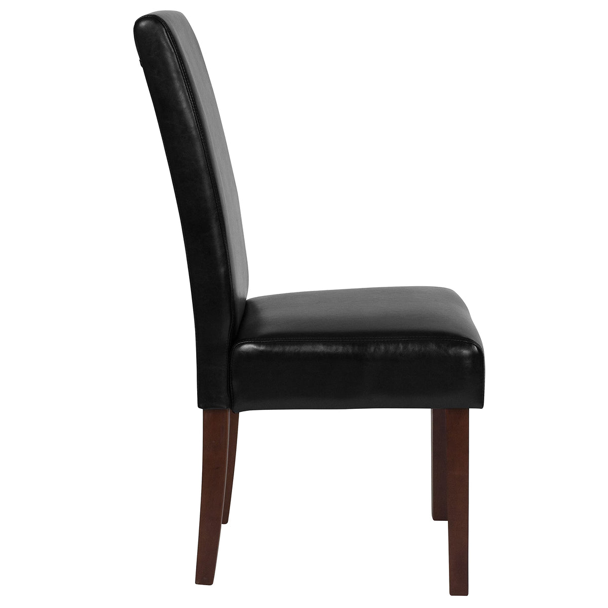 Black Faux Leather Parsons Chair 6-Pack B675330