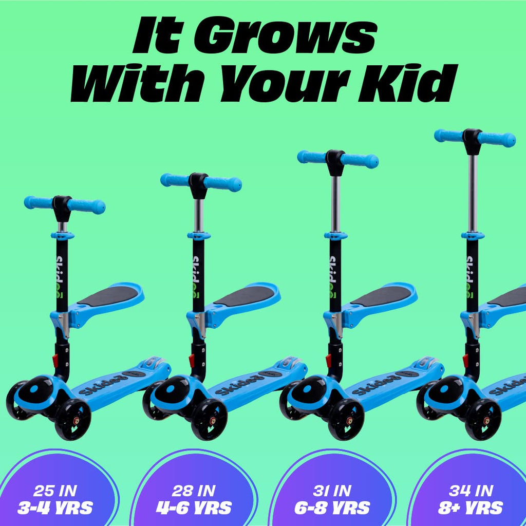 Foldable 3 Wheel Kick Scooter with Removable Seat P973300