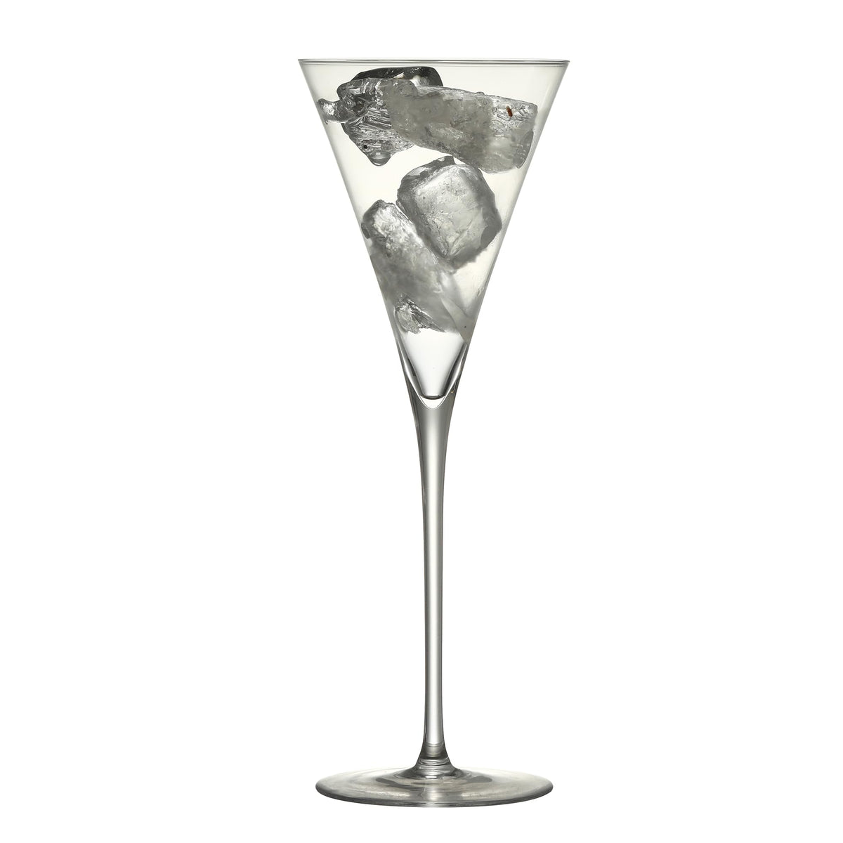 Clear Hand Blown 4 oz Martini Glasses Set of 6 N37774