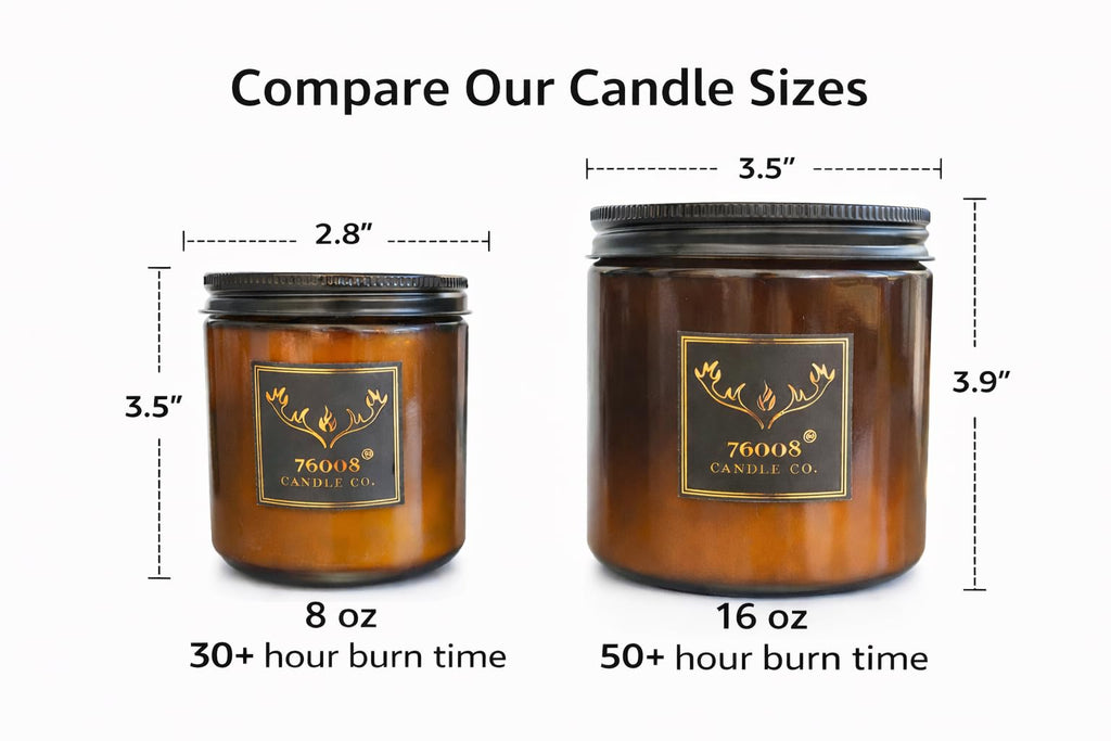 Leather & Whiskey Scented 16 oz Soy Wax Candle O9369