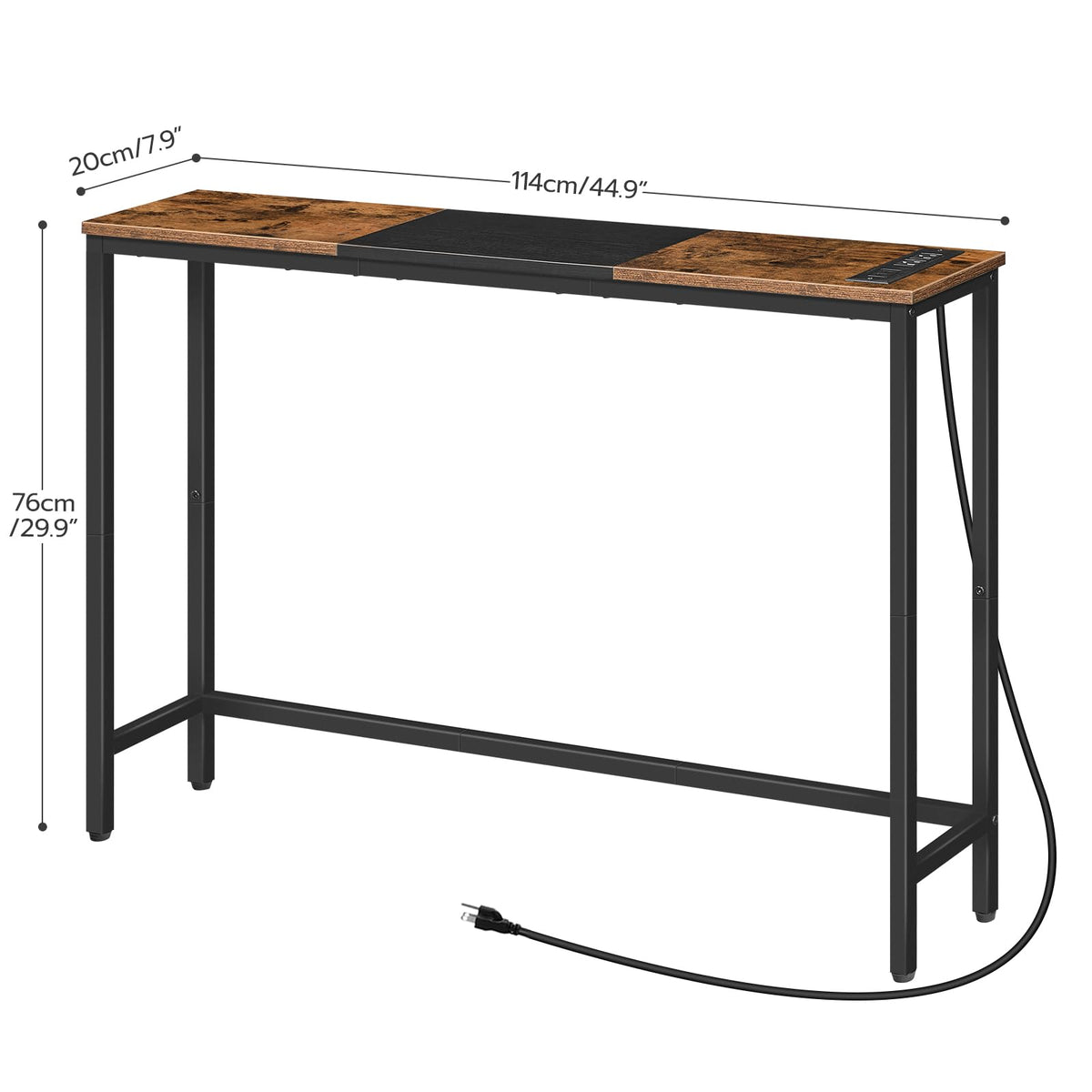Narrow Console Table with Power Outlets H470