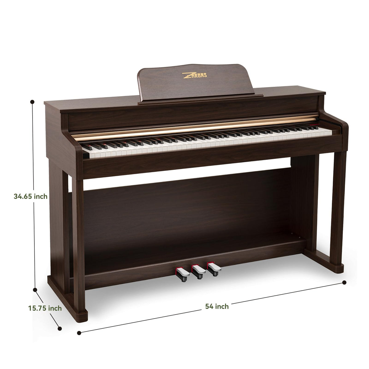 88 Key Full Weighted Digital Piano with Triple Pedal H342078