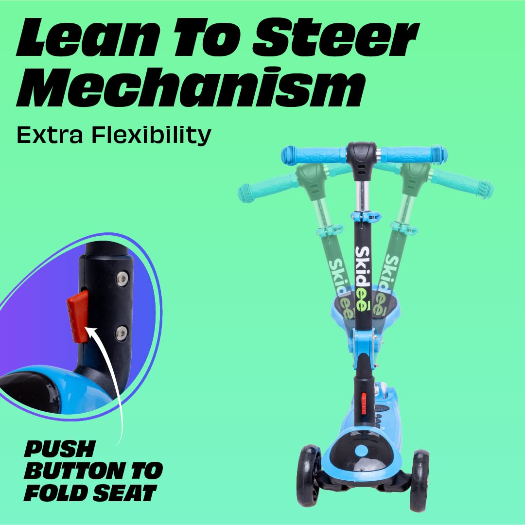 Foldable 3 Wheel Kick Scooter with Removable Seat P973300