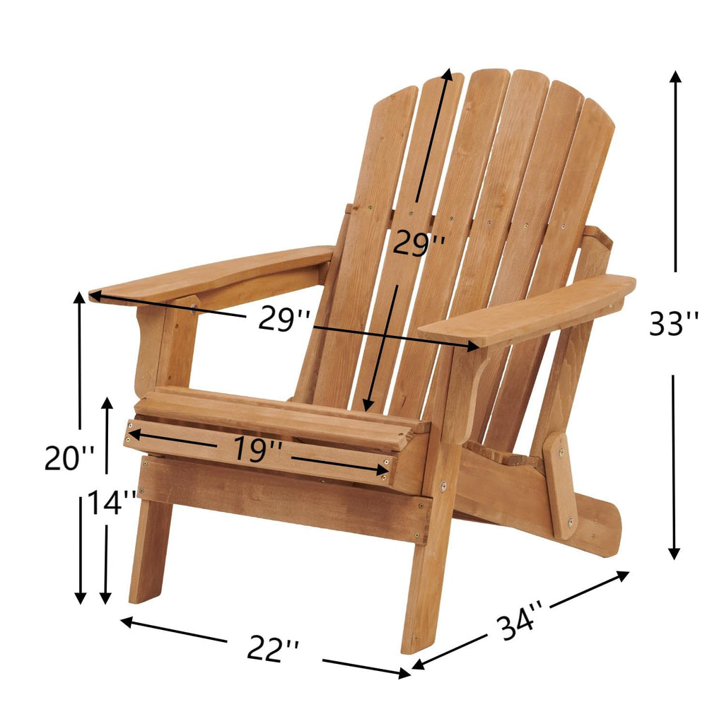 100 lbs Capacity Solid Wood Adirondack Chair W38731