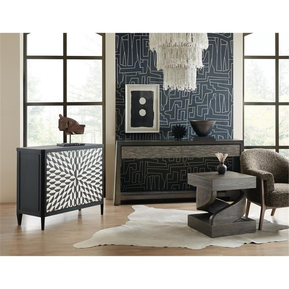 Modern Wood Console Table with 2 Drawers and Fixed Shelf L32524