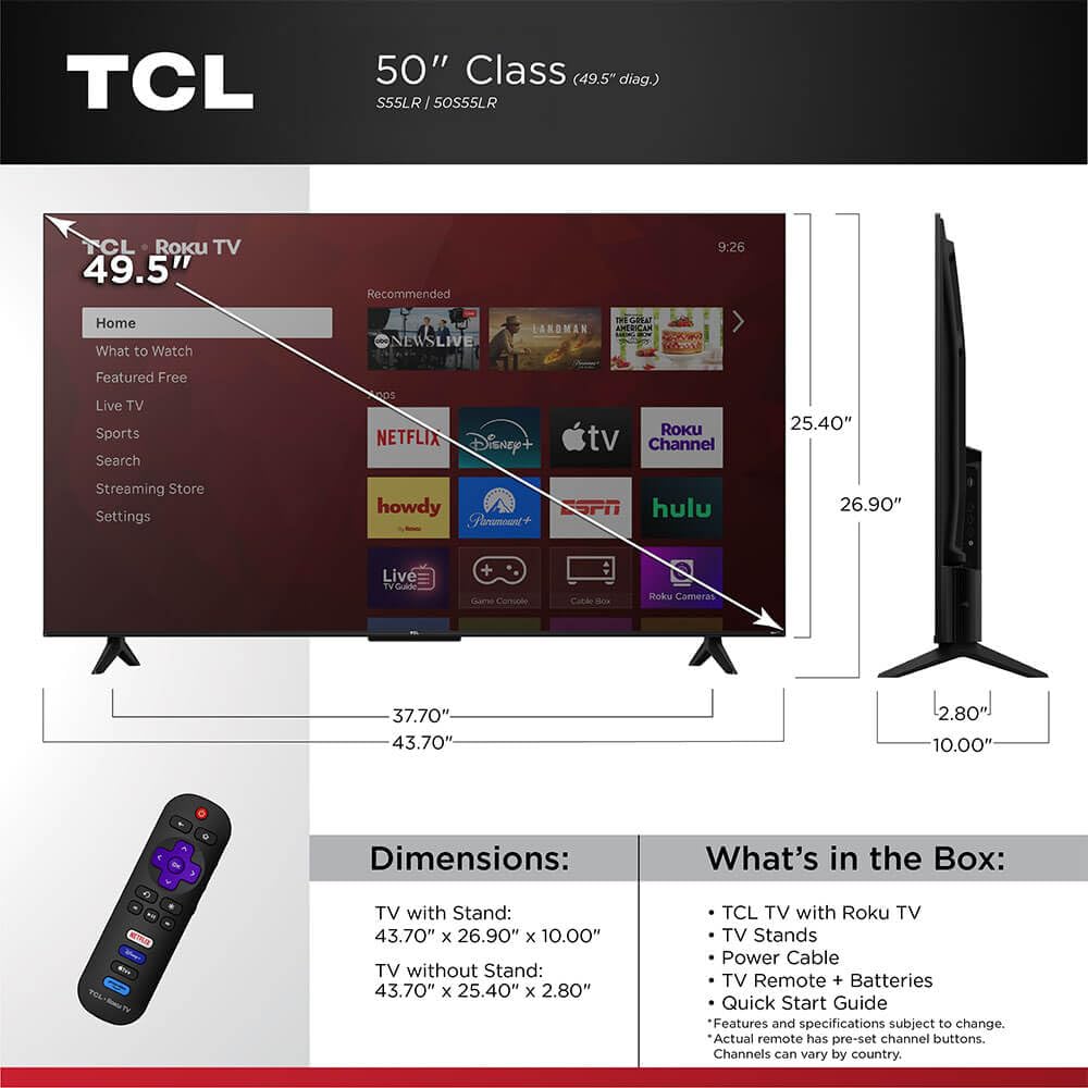 50" 4K UHD HDR LED Smart TV K470