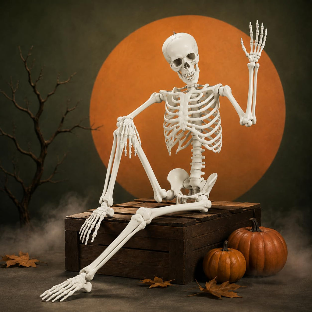 Life Size Posable Full Body Skeleton with Movable Joints and Hanging Loop K16890