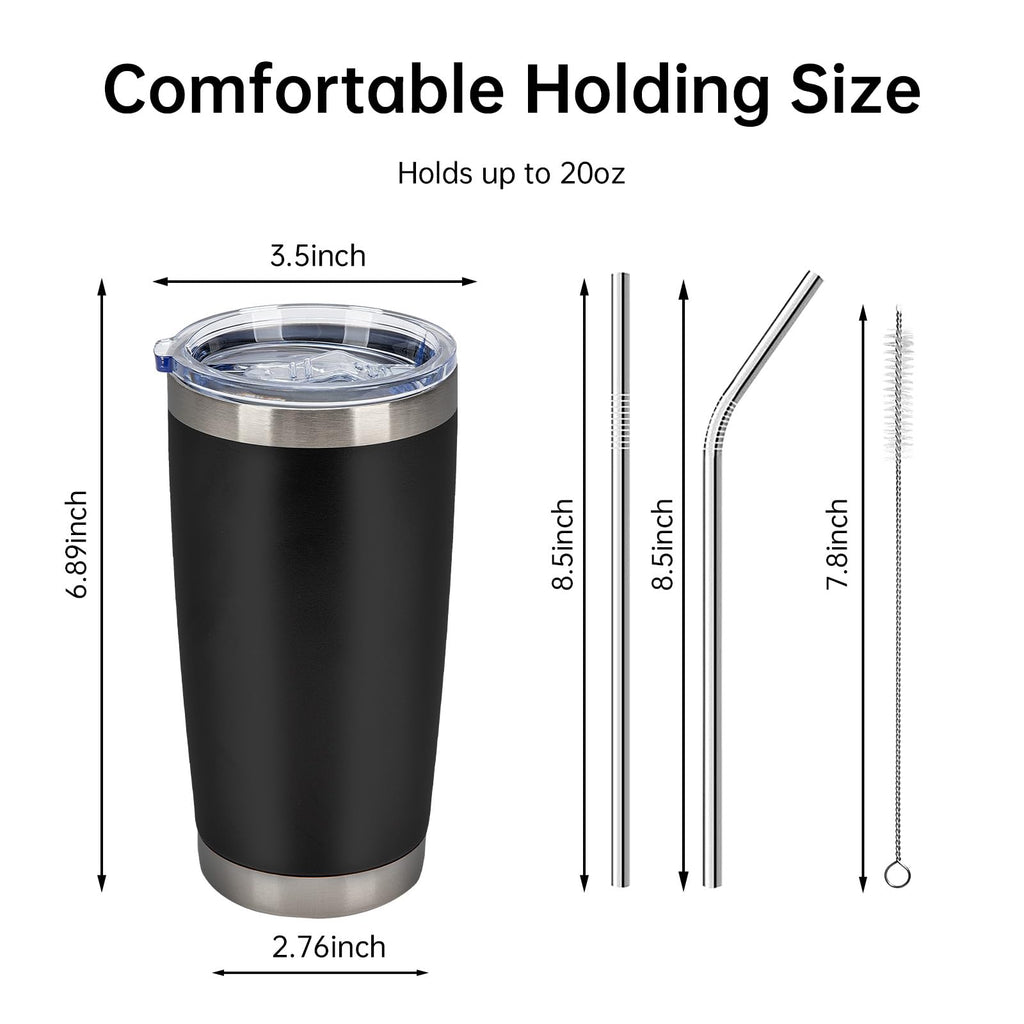 32 Pack 20oz Stainless Steel Insulated Tumblers with Lid & Straw Z644