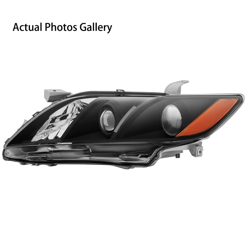 2PCS Black Housing Clear Lens Headlight Assembly Set A470