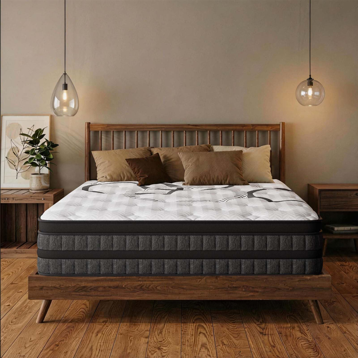 Full Size 12 Inch Hybrid Mattress with Memory Foam and Pocket Springs K377749