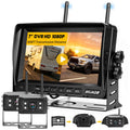 Wireless Backup Camera Dual Cameras 1080P HD 4CH Monitor B678