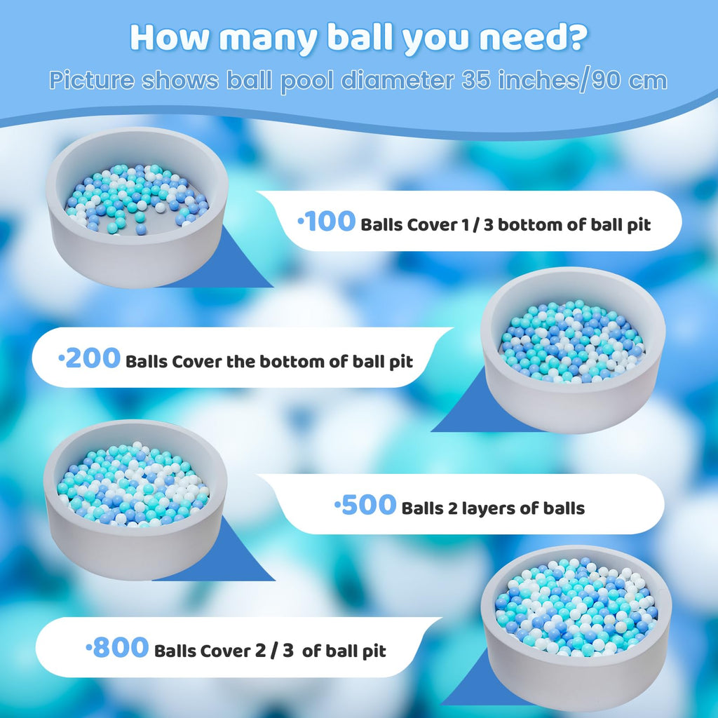 BPA Free Crush Proof Plastic Ball Pit Balls 2.15 Inch U782