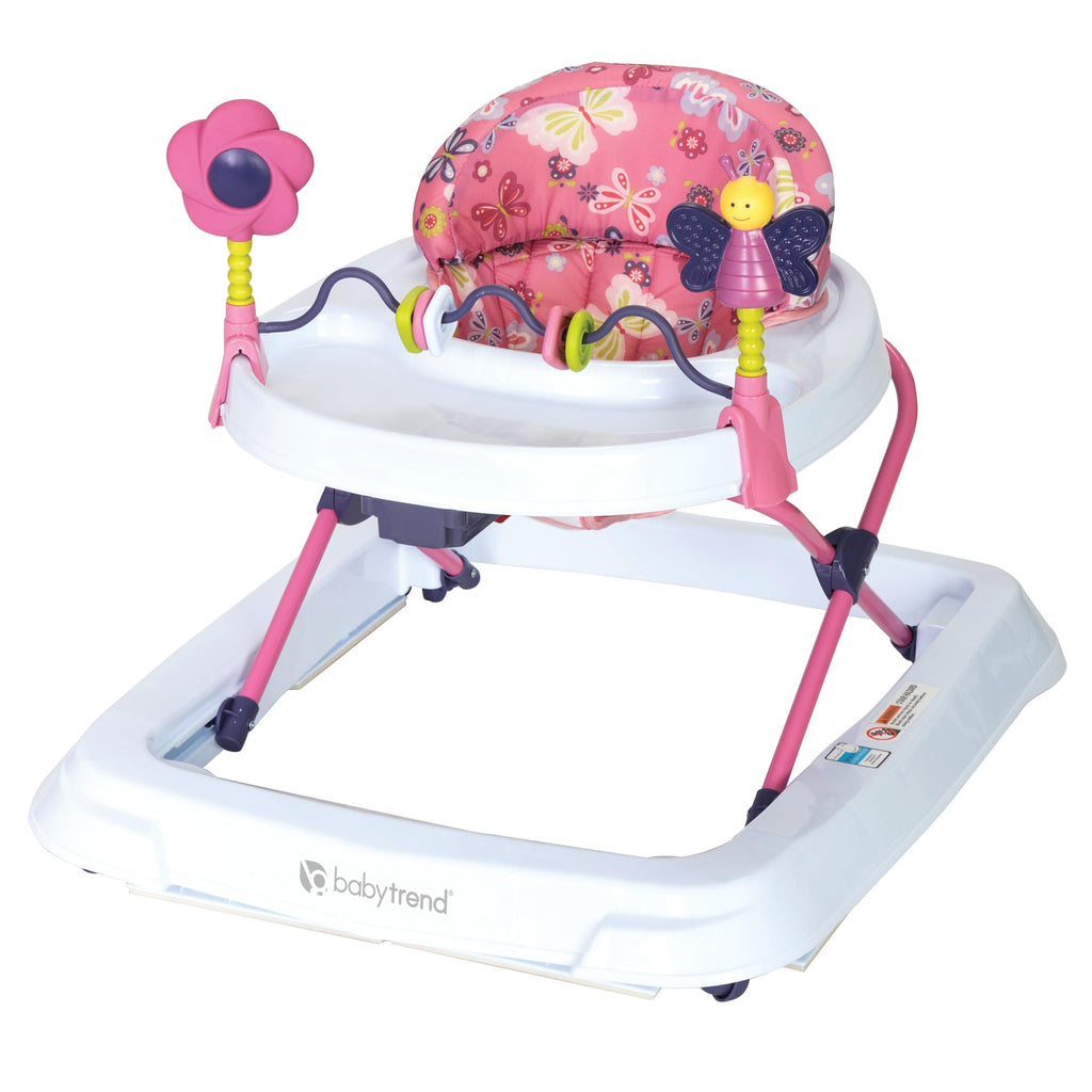 Activity Walker with Toy Bar, Front Wheels, Tray, Adjustable Height and Fold Frame J668074