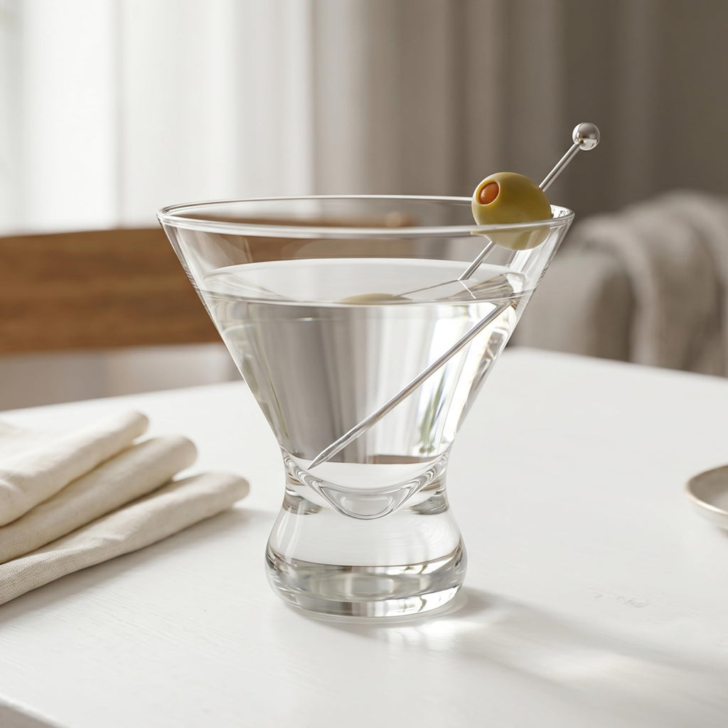 10-Ounce Plastic Stemless Martini Glasses Set of 6 G938