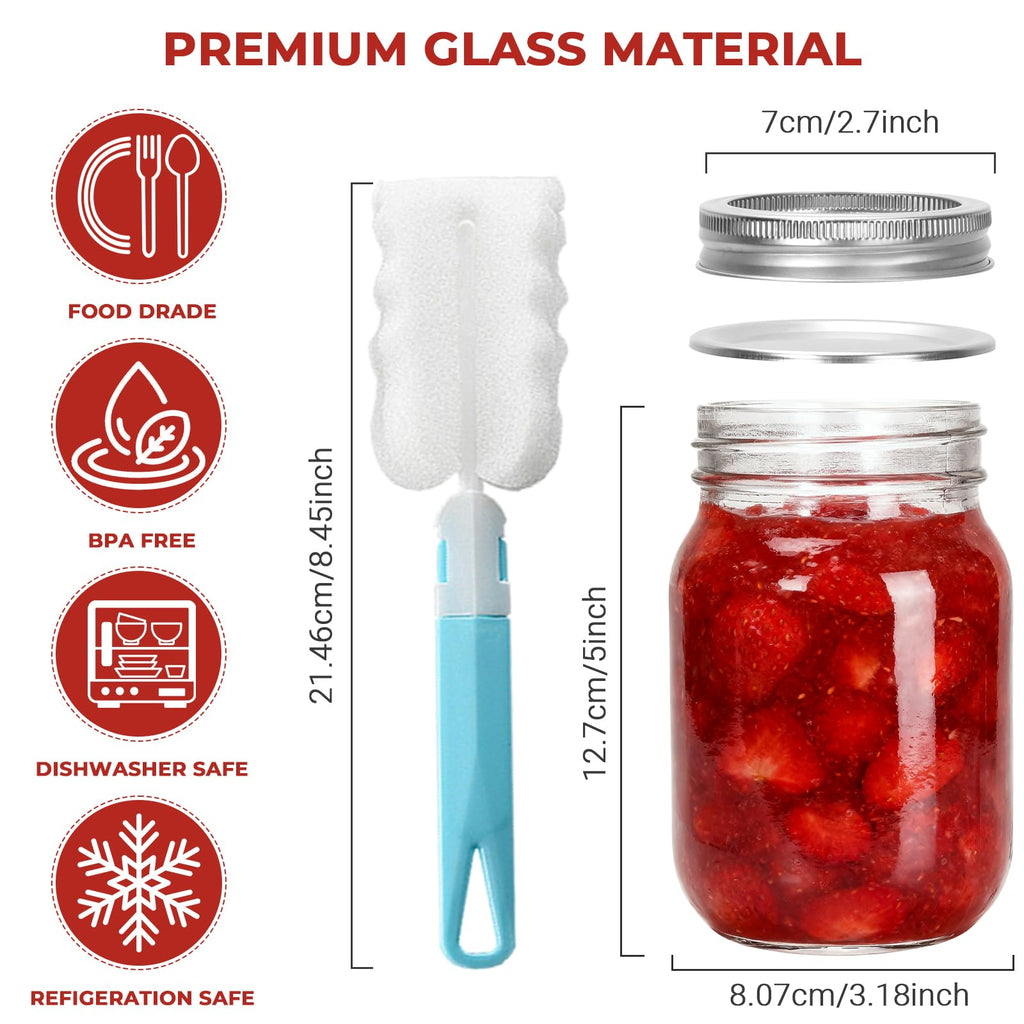 16 oz Glass Mason Jars 15 Pack K5635