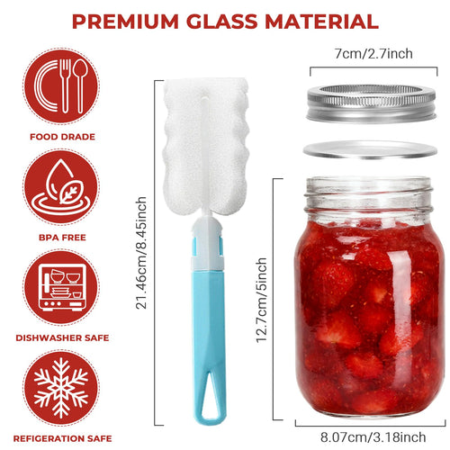 16 oz Glass Mason Jars 15 Pack K5635