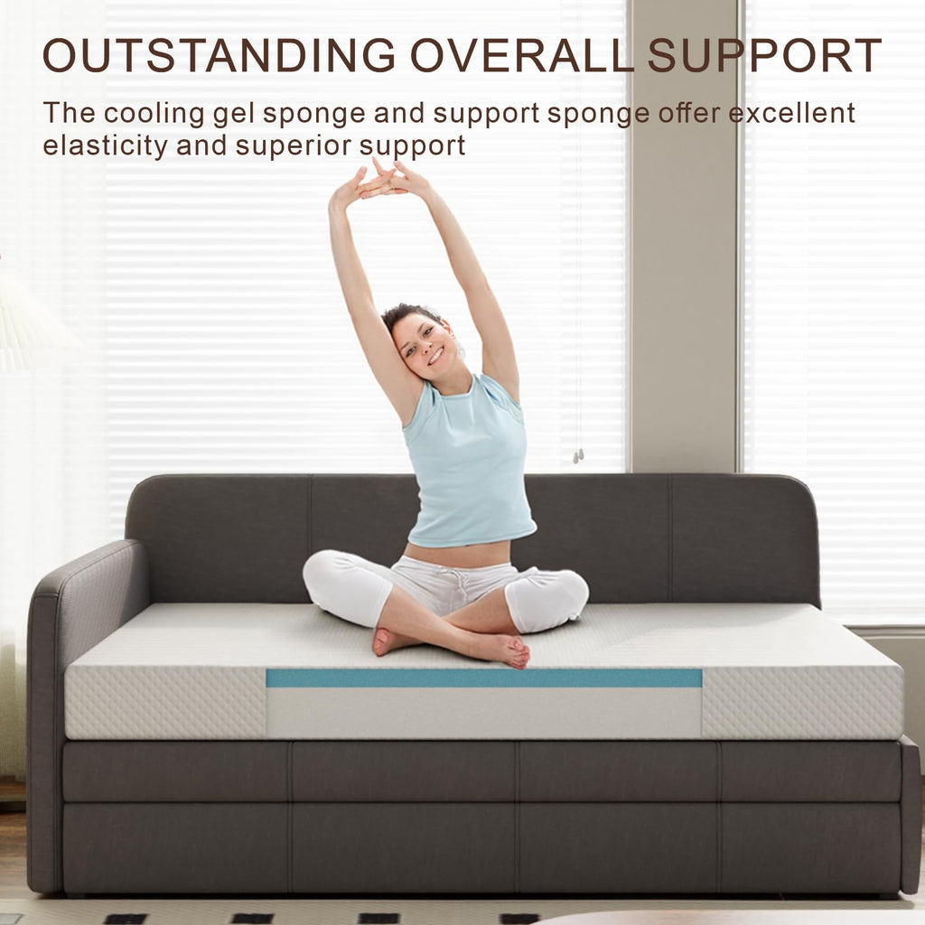 5 Inch Medium Firm Cooling Gel Memory Foam Twin Mattress Q8533